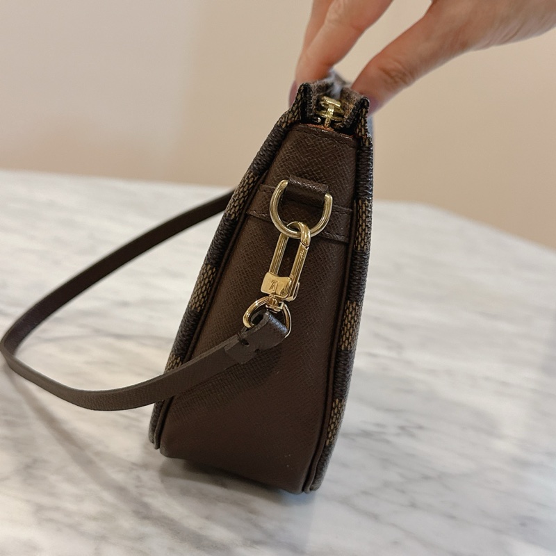 Louis Vuitton LV 路易威登 經典棋盤格小方包 小手提包-18