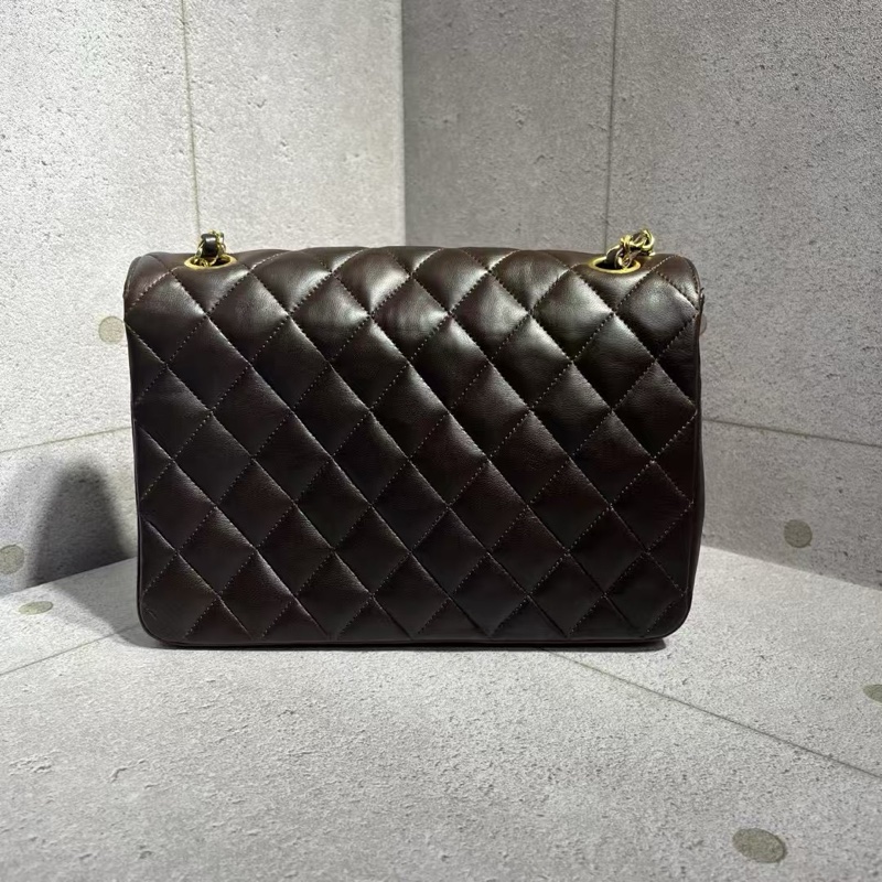 Chanel vintage 朱古力啡色半月包-1