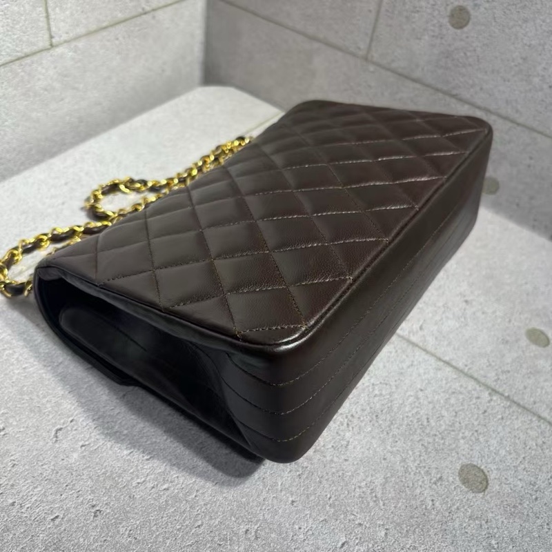 Chanel vintage 朱古力啡色半月包-2