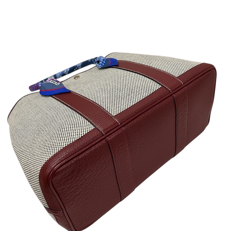 Hermes Garden Party 36 Canvas帆布拼皮-4