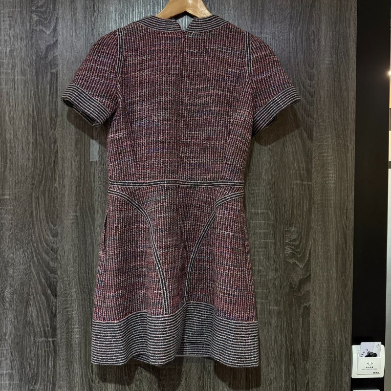【美收精品】CHANEL紫色短袖洋裝 1-915-6
