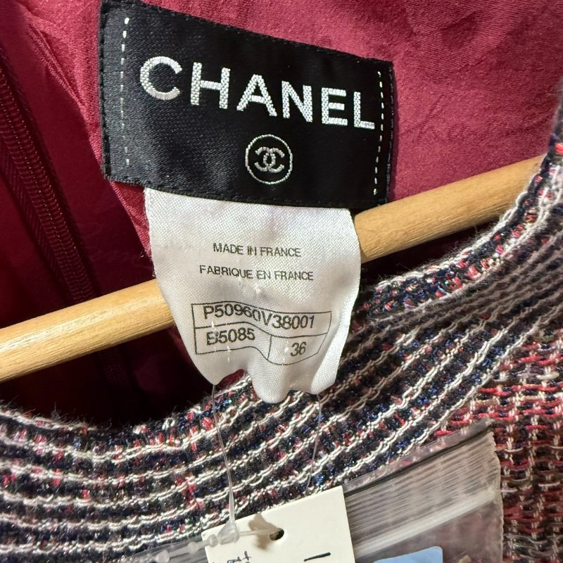 【美收精品】CHANEL紫色短袖洋裝 1-915-8