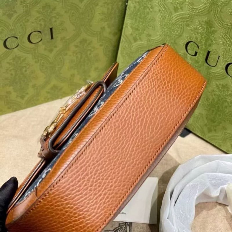 全新全套Gucci 1955馬鞍MINI 藍色丹寧牛仔-2