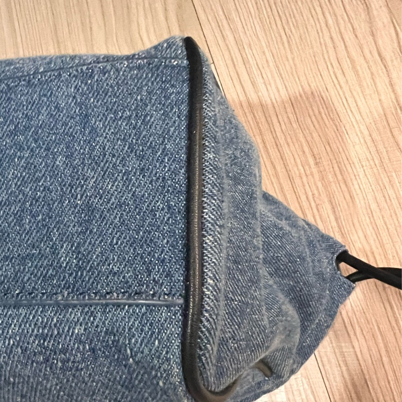 CHARLES & KEITH 2024春新款柔軟牛仔手提包(小托特)-10