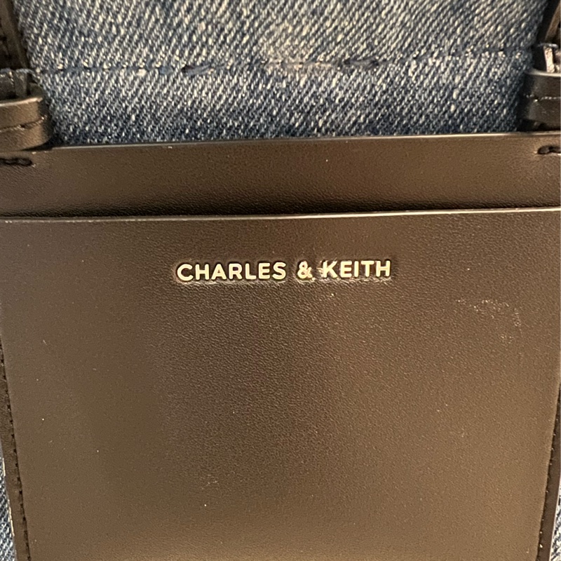 CHARLES & KEITH 2024春新款柔軟牛仔手提包(小托特)-34