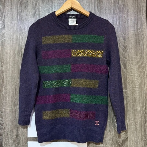 【美收精品】CHANEL紫色毛衣 1-945