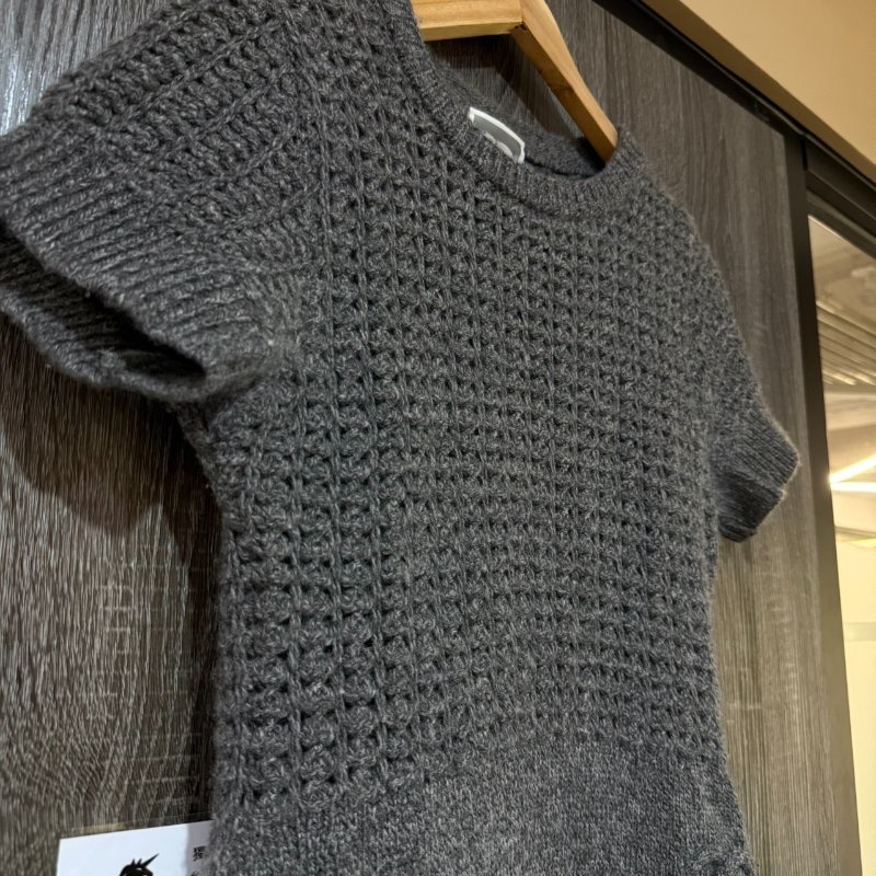 【美收精品】CHANEL灰色短袖洋裝 1-983-4