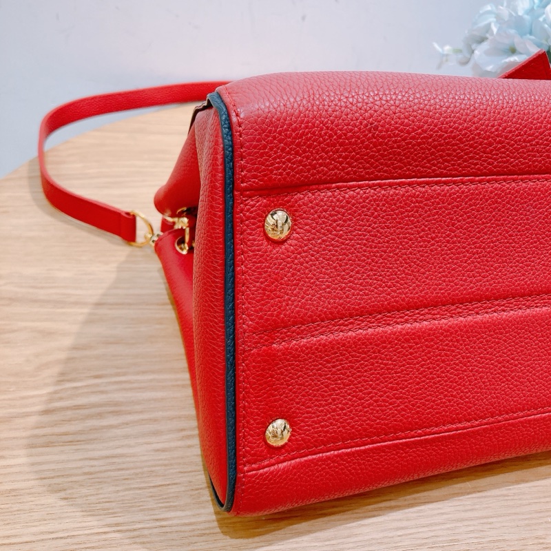 TW4257 Louis Vuitton LV 路易威登紅色拼老花手提斜挎包-5
