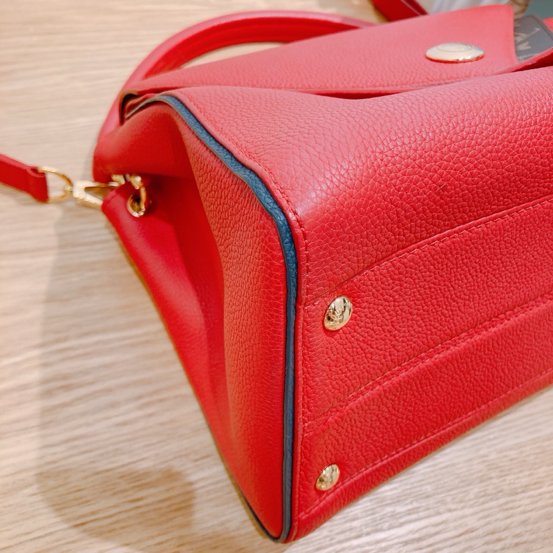 TW4257 Louis Vuitton LV 路易威登紅色拼老花手提斜挎包-19