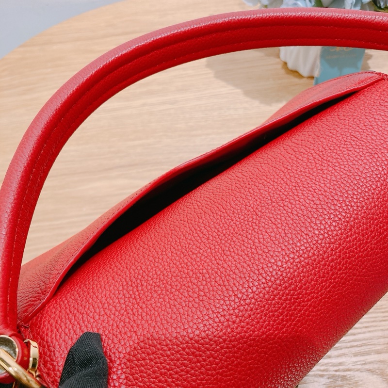 TW4257 Louis Vuitton LV 路易威登紅色拼老花手提斜挎包-32