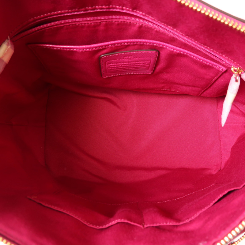 COACH 牛皮皮革2 Way Shoulder金扣手挽肩背兩用袋-4