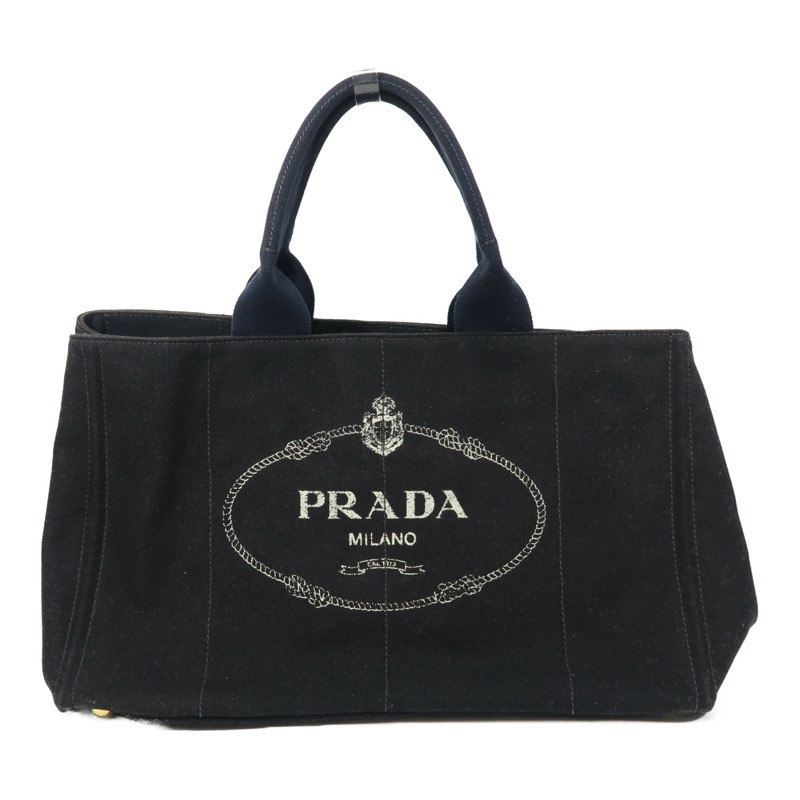 PRADA 帆布Hand Bag金扣手挽袋-0