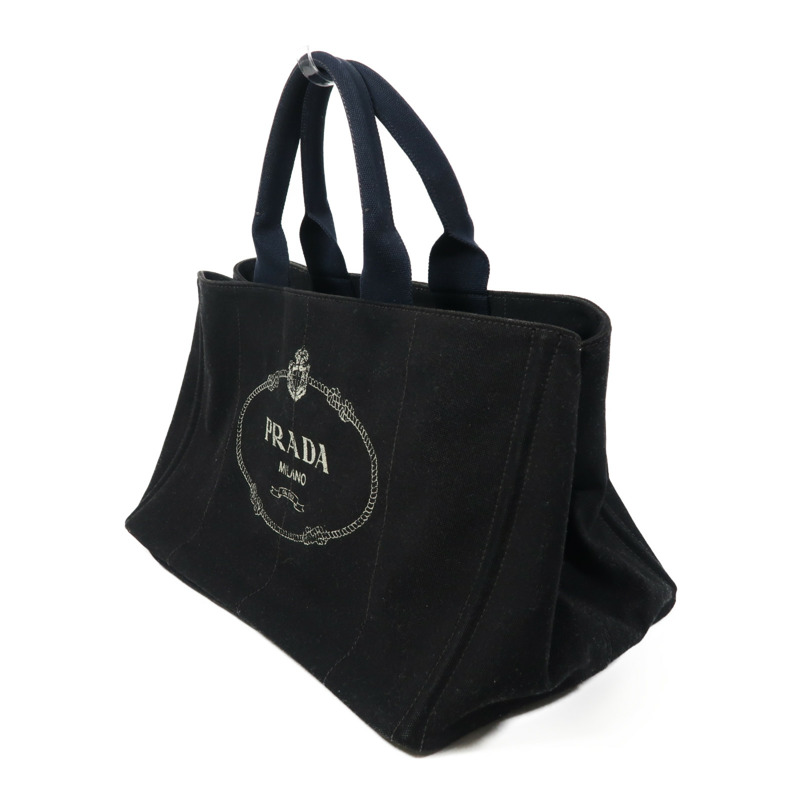 PRADA 帆布Hand Bag金扣手挽袋-2