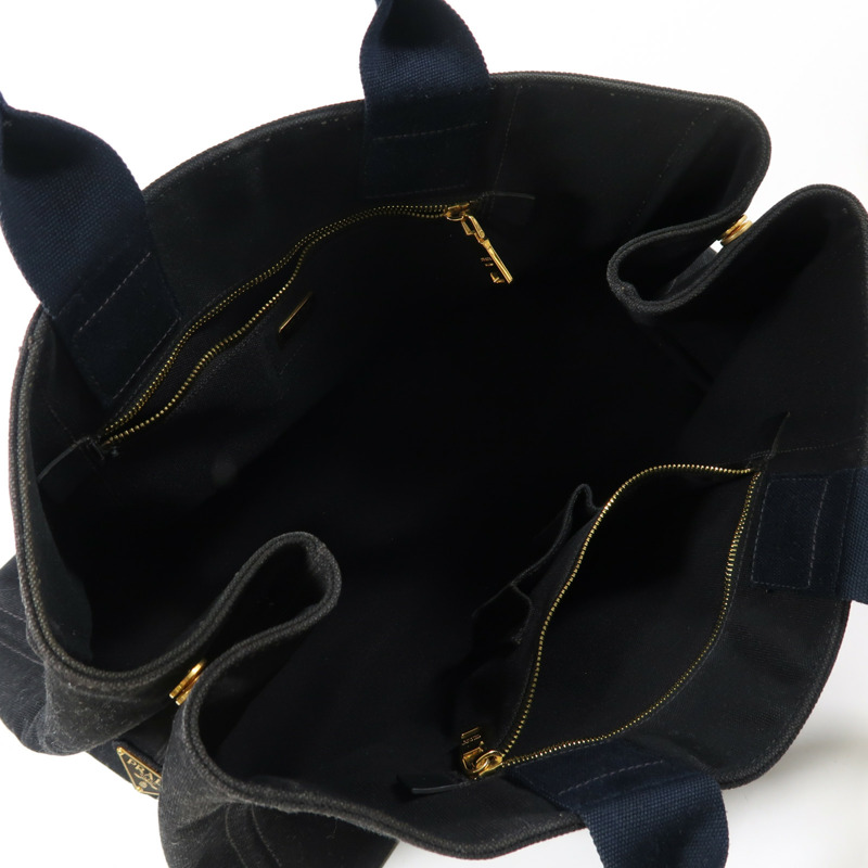 PRADA 帆布Hand Bag金扣手挽袋-4