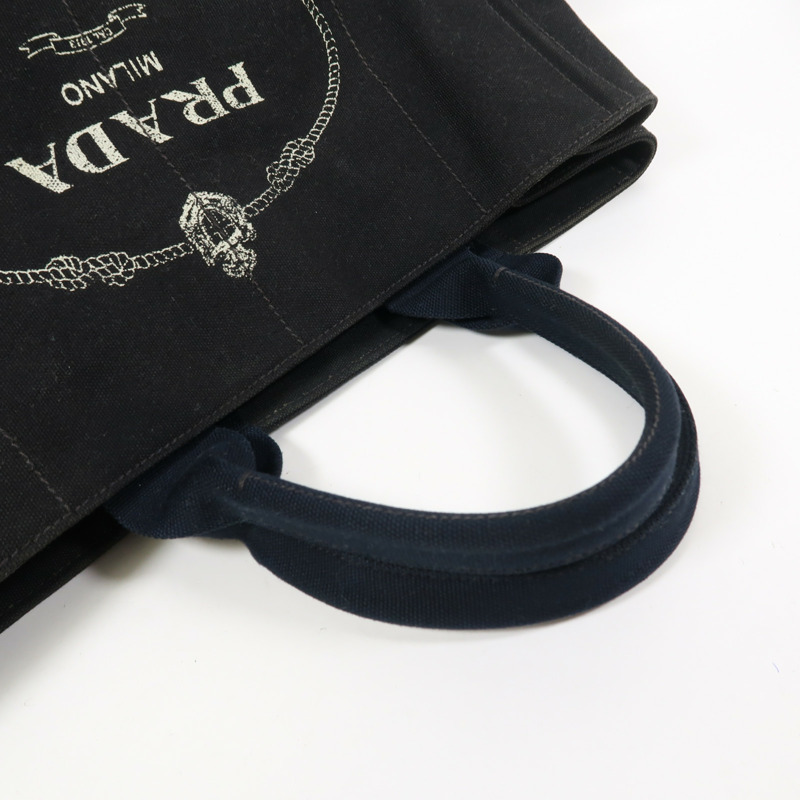 PRADA 帆布Hand Bag金扣手挽袋-8