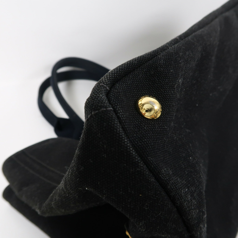 PRADA 帆布Hand Bag金扣手挽袋-11