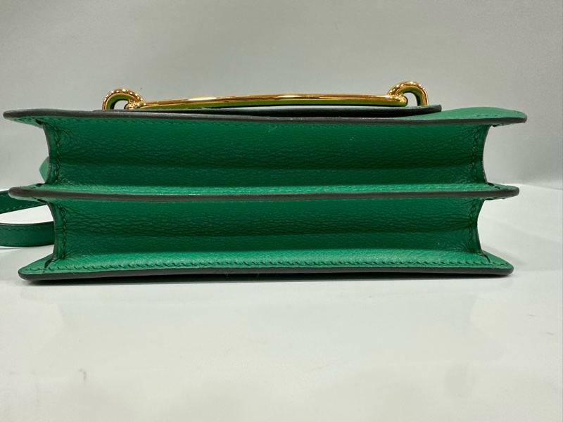 HERMES 孔雀綠ROULIS MINI 18 A刻 斜背包-14