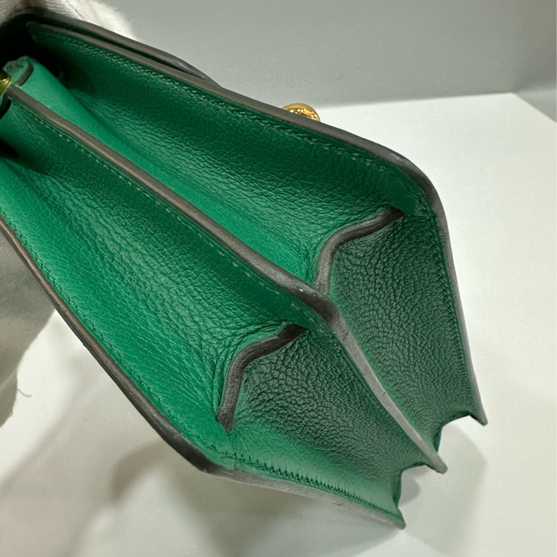 HERMES 孔雀綠ROULIS MINI 18 A刻 斜背包-18