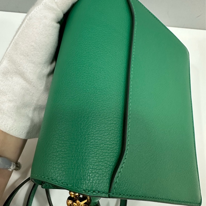 HERMES 孔雀綠ROULIS MINI 18 A刻 斜背包-21