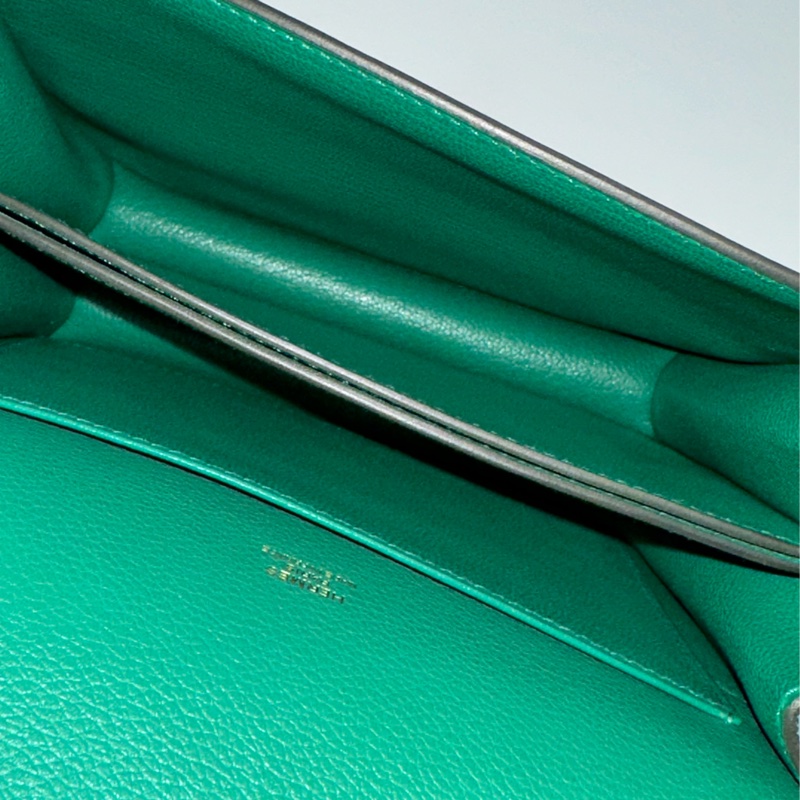 HERMES 孔雀綠ROULIS MINI 18 A刻 斜背包-25