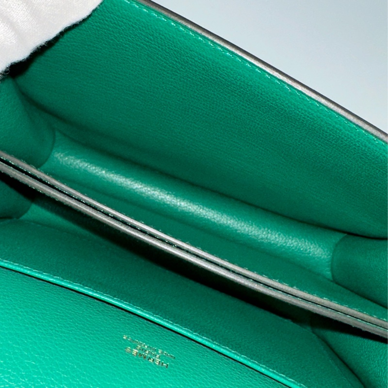 HERMES 孔雀綠ROULIS MINI 18 A刻 斜背包-26