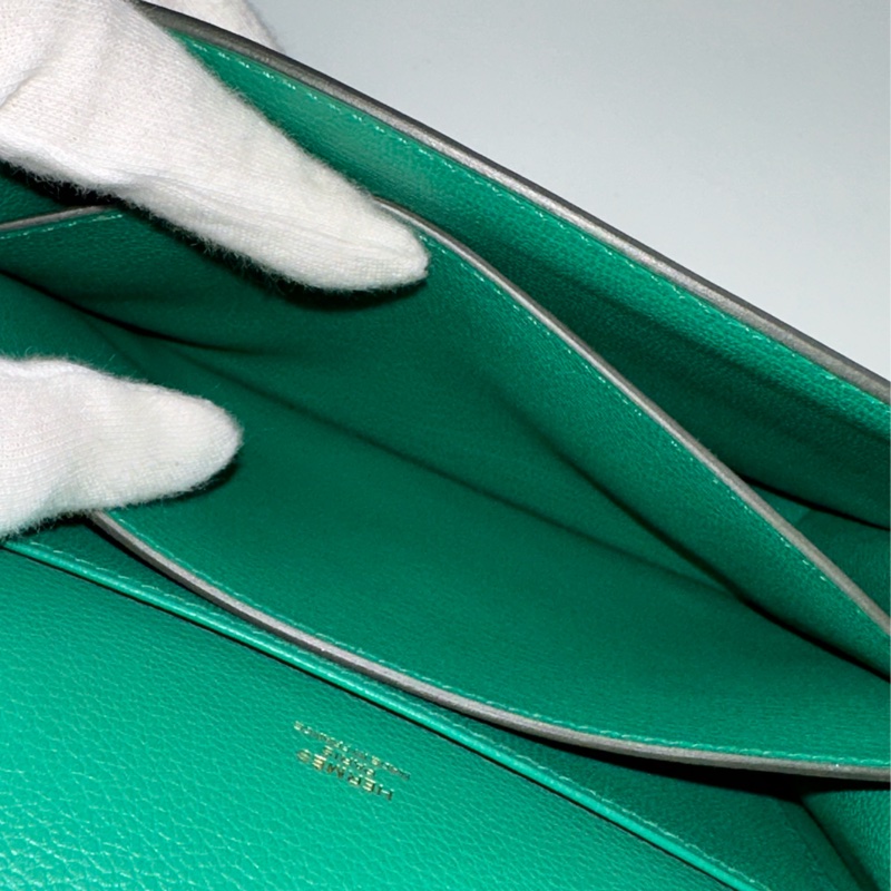 HERMES 孔雀綠ROULIS MINI 18 A刻 斜背包-27