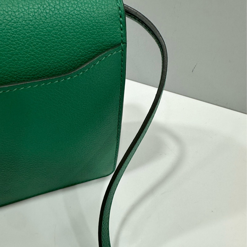 HERMES 孔雀綠ROULIS MINI 18 A刻 斜背包-31