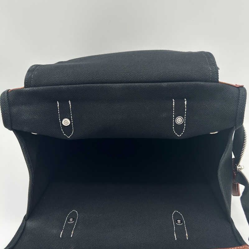 「JL精品代購」9新 hermes愛馬仕帆布拼皮托特單肩包-11