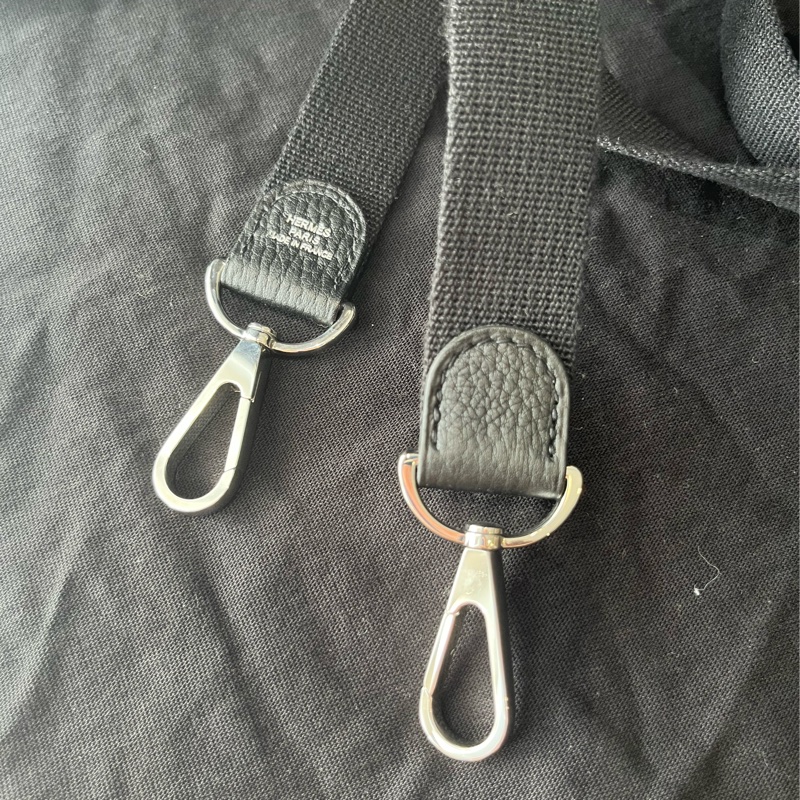 愛馬仕Garden File，黑色皮配帆布，銀釦，大全配-15