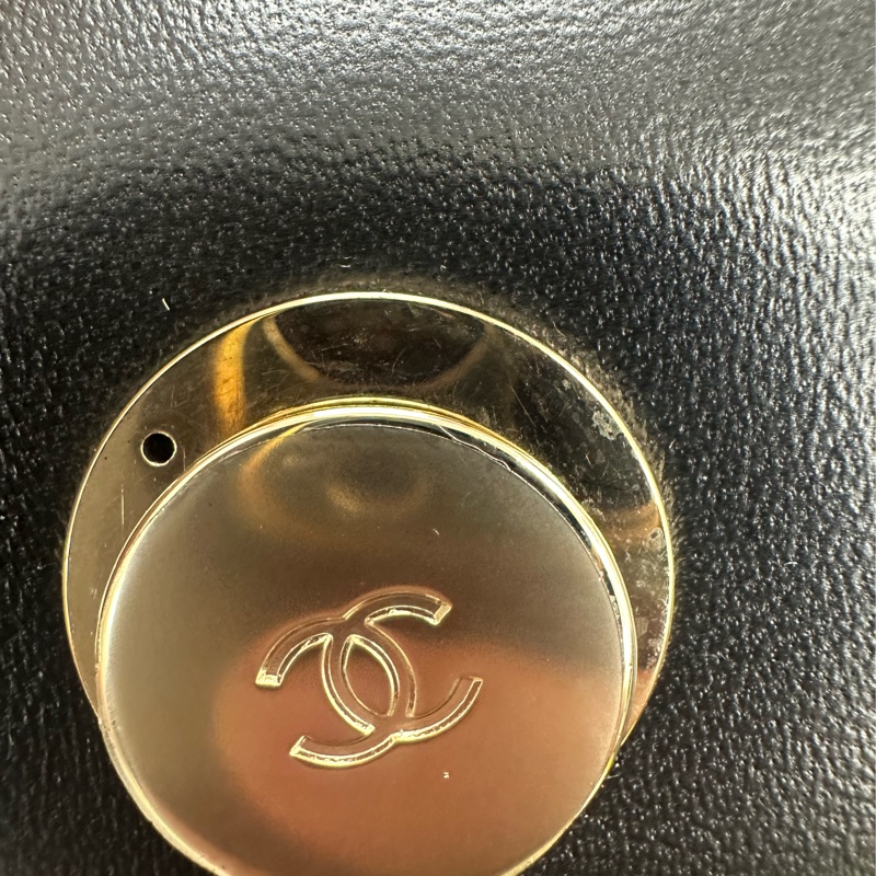 CHANEL Trendy CC Handle 黑金羊皮 手提單肩包-11