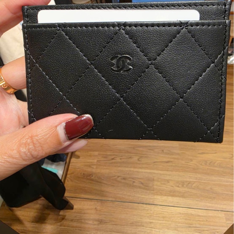 Chanel香奈兒 all black 基本款夾-6