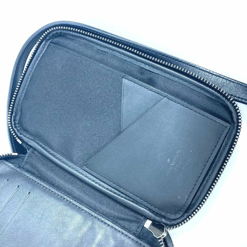 LOUIS VUITTON M69534 Monogram Eclipse 雙手機袋、手拿包、斜背包、肩背包、帆布、男款、女款、黑色-12