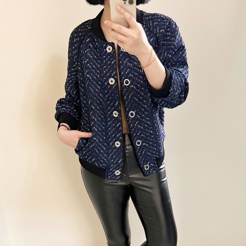 3.1 PHILLIP LIM 藍毛呢緹花外套 M~L/6/8/36/38-0