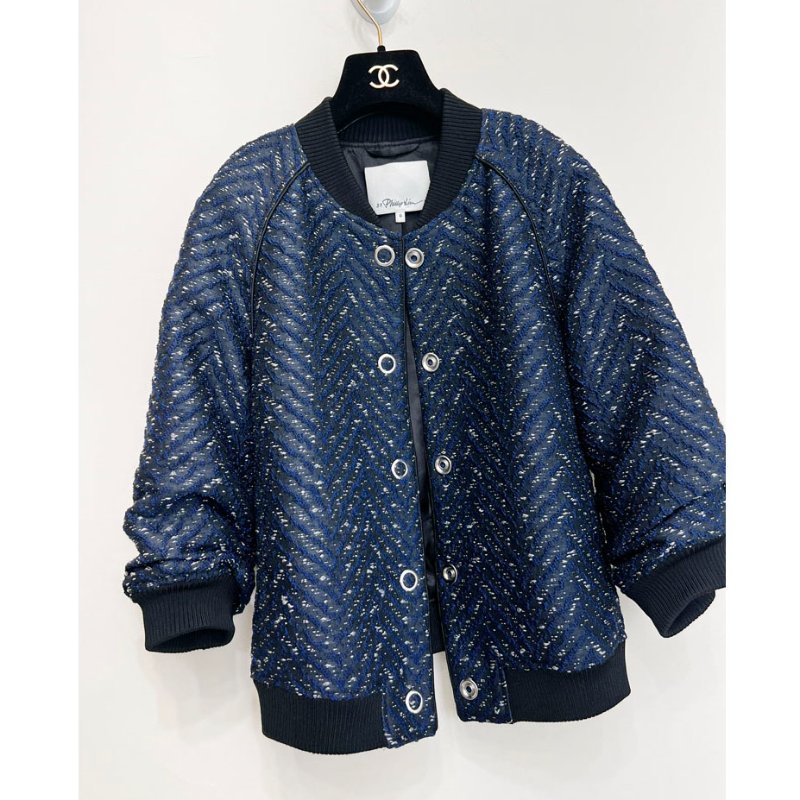 3.1 PHILLIP LIM 藍毛呢緹花外套 M~L/6/8/36/38-7