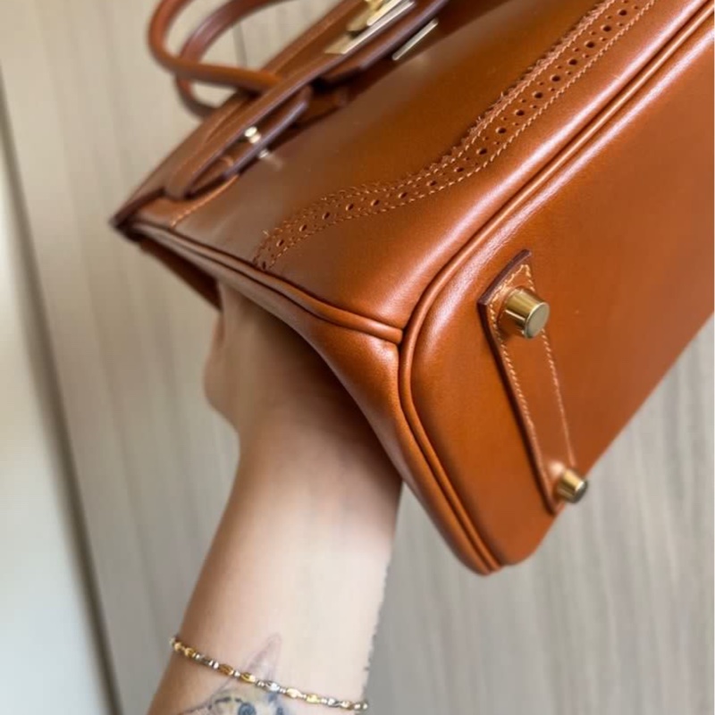 Hermes愛馬仕 Ghillies Caramel Birkin 30 焦糖色 限量 蕾絲系列 Tad皮-5
