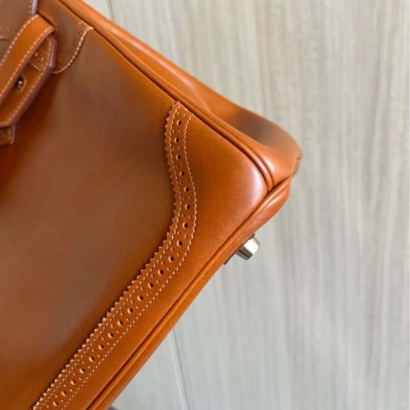 Hermes愛馬仕 Ghillies Caramel Birkin 30 焦糖色 限量 蕾絲系列 Tad皮-6