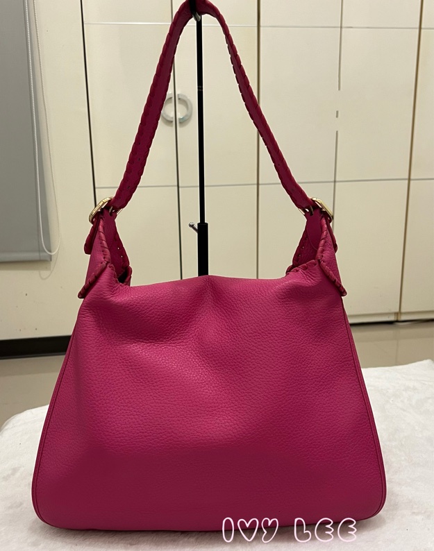 LOEWE Granada Anagram 單肩包 手提包 桃粉皮革 正品 二手精品-1