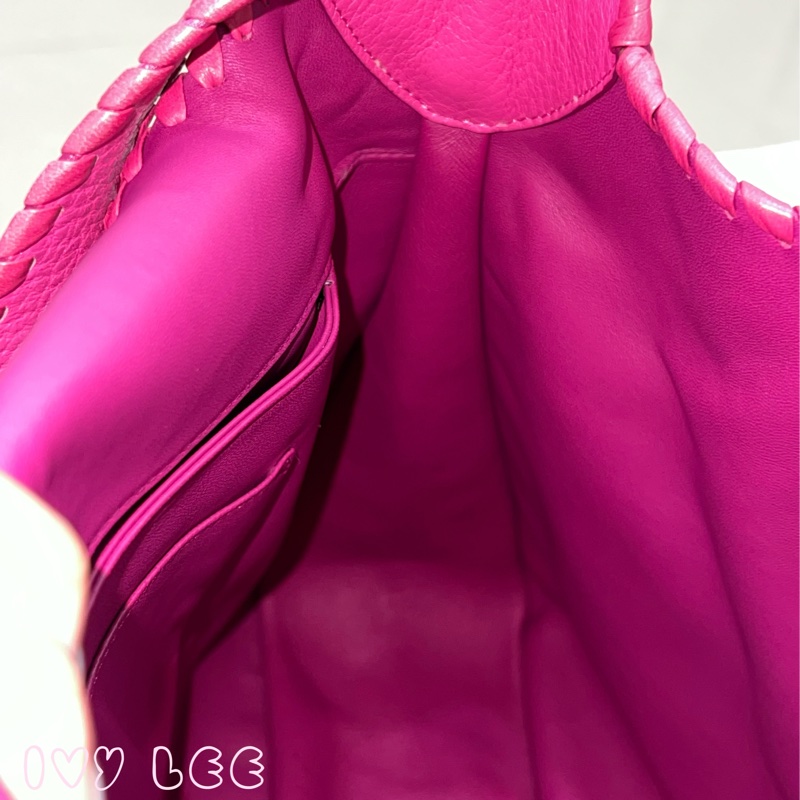 LOEWE Granada Anagram 單肩包 手提包 桃粉皮革 正品 二手精品-5