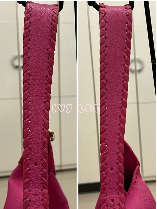 LOEWE Granada Anagram 單肩包 手提包 桃粉皮革 正品 二手精品-14