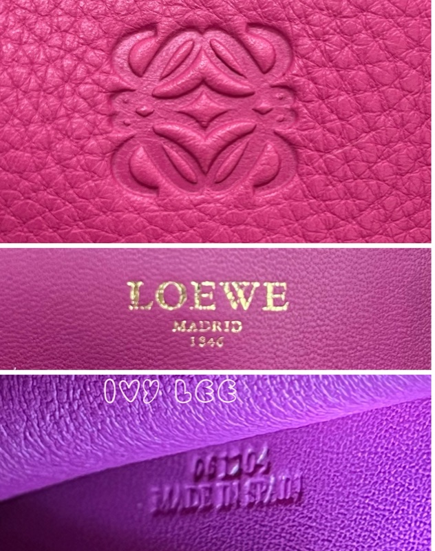 LOEWE Granada Anagram 單肩包 手提包 桃粉皮革 正品 二手精品-16
