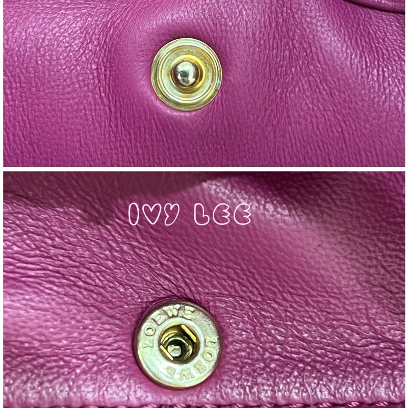 LOEWE Granada Anagram 單肩包 手提包 桃粉皮革 正品 二手精品-18