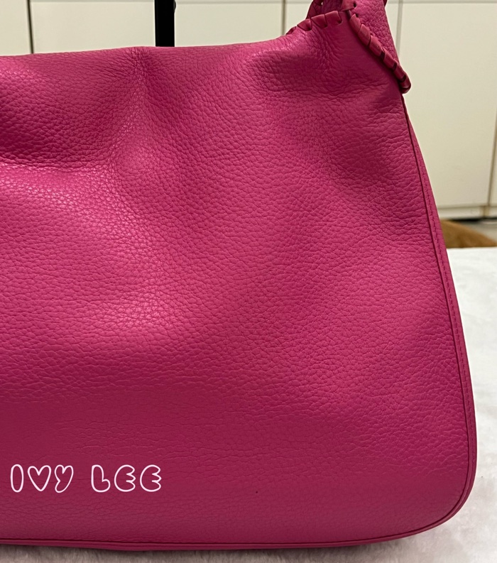 LOEWE Granada Anagram 單肩包 手提包 桃粉皮革 正品 二手精品-24