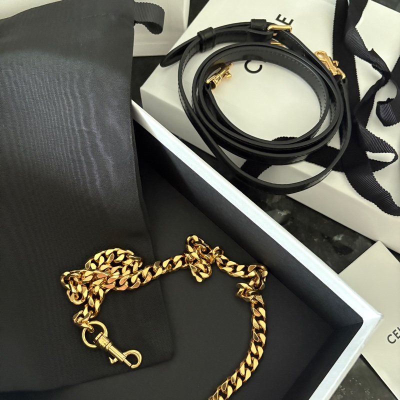 全新MULTIPOCHETTE亮澤牛皮革袖珍包-黑-12