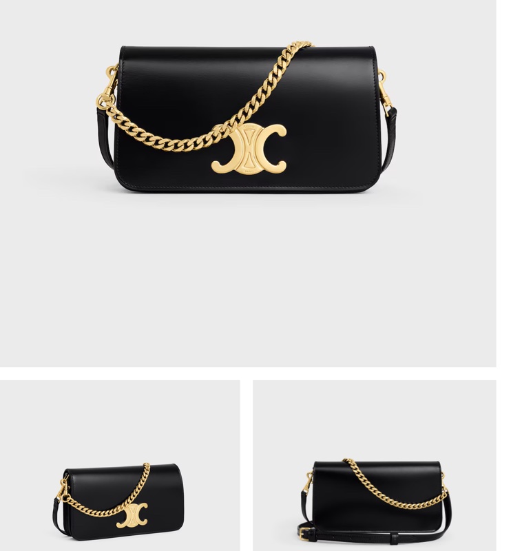 全新MULTIPOCHETTE亮澤牛皮革袖珍包-黑-16