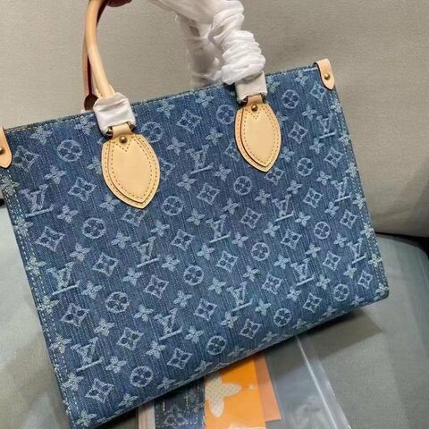 Lv otg 中號托特包藍色 全新配件塵袋