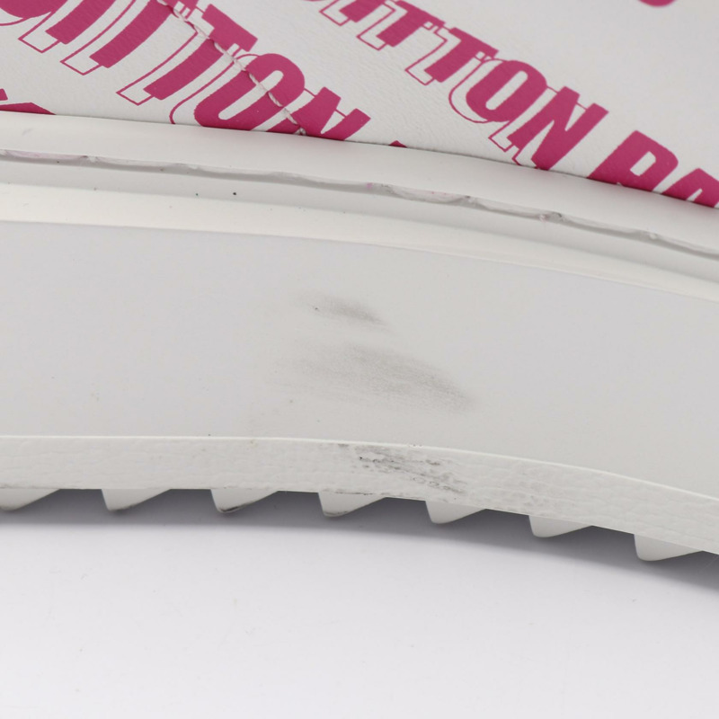 路易威登 Timeout 系列運動鞋 #37.5 皮革 白色 粉紅色 二手-7