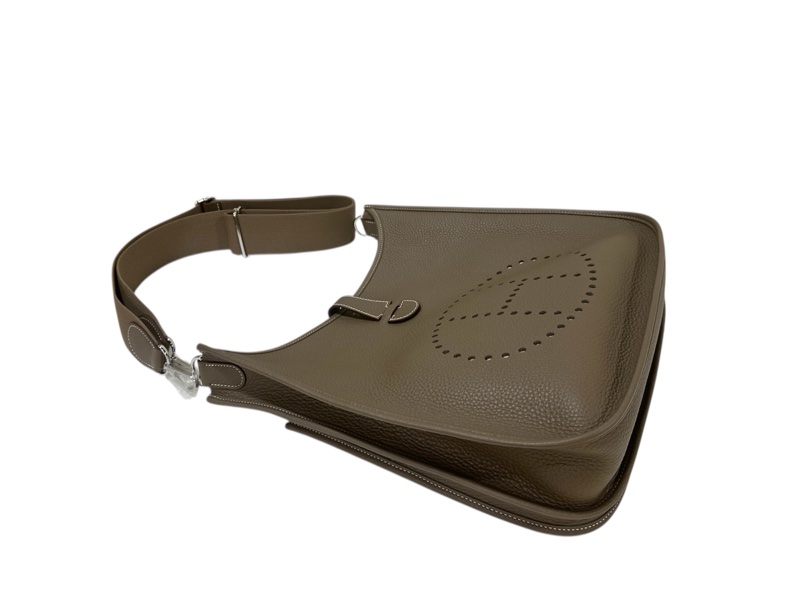 全新Hermès Evelyne 33 T/C CK18 Etoupe 大象灰銀扣-7