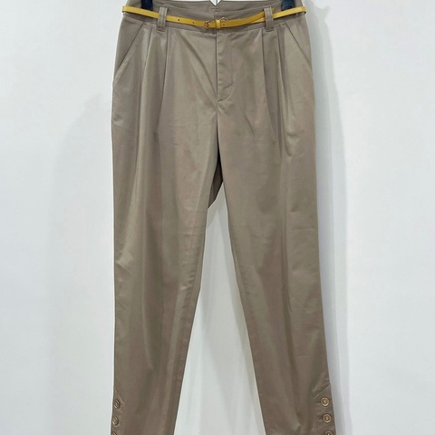 BURBERRY   藍標 高腰金扣蜜金色長褲（附腰帶）