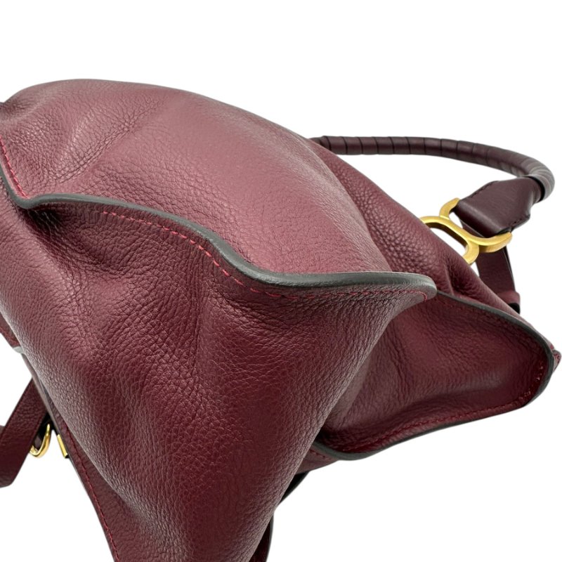 【美收精品】Chloé小牛皮Marcie酒紅色手提側背包 B-12【隔月月中將轉賣至日本 上架期限30天】-7