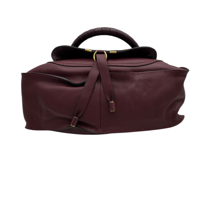 【美收精品】Chloé小牛皮Marcie酒紅色手提側背包 B-12【隔月月中將轉賣至日本 上架期限30天】-8